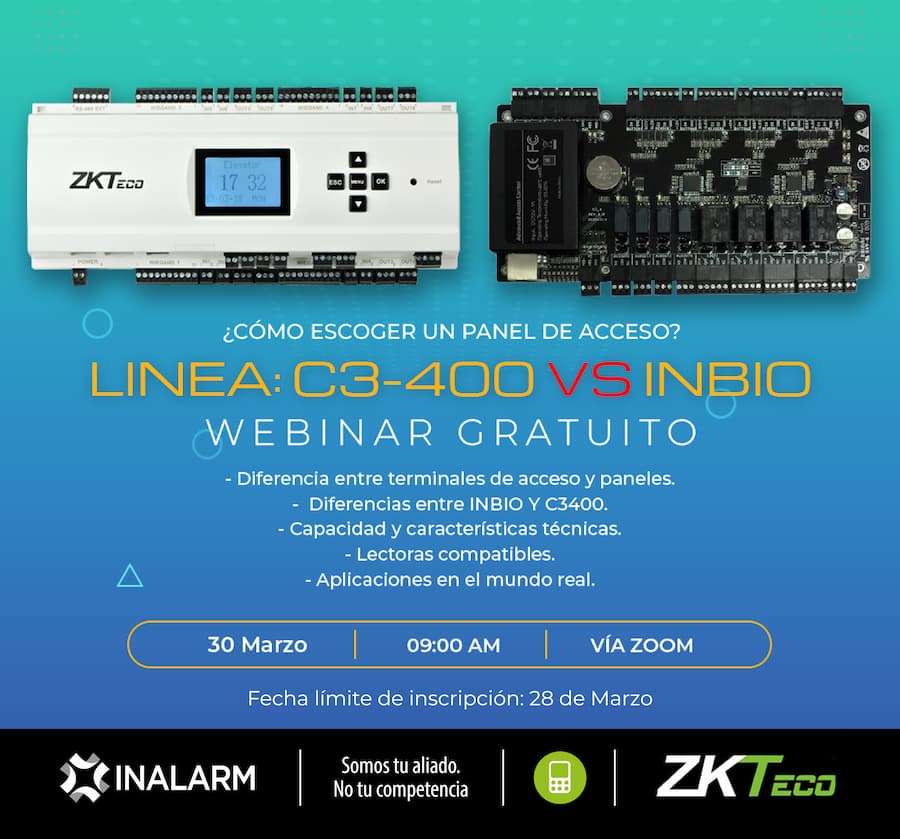 Diferencias en Paneles C3400 e INBIO ZKTECO